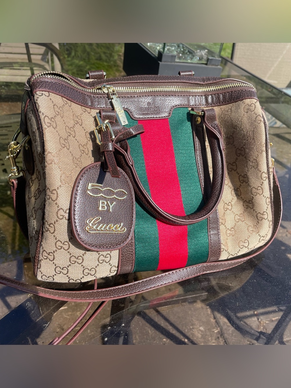 GGee monogram logo duffle bag purse crossbody really nice 😍😍💕
